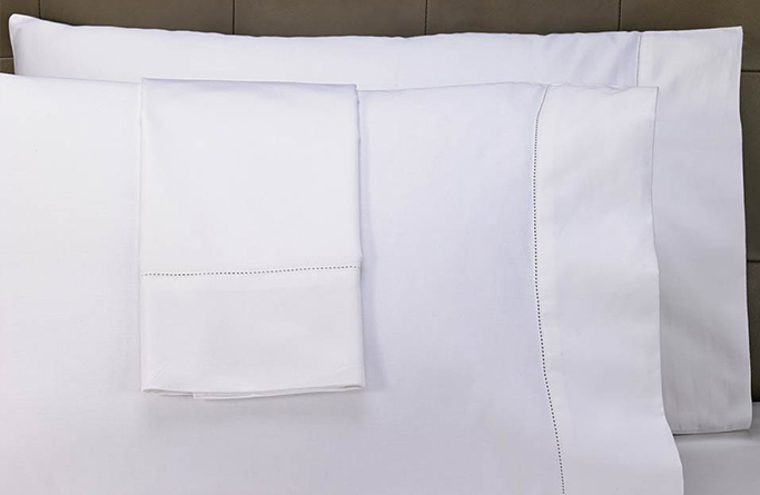 White Hemstitch Pillowcases YMAL2