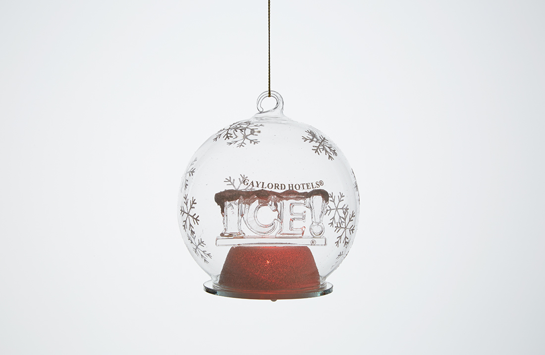 ICE! Globe LED Ornament - Gaylord Hotels Store