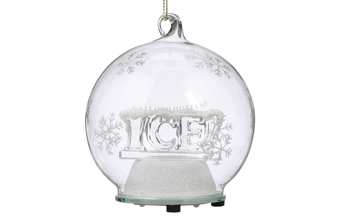 ICE! Globe LED Ornament - Gaylord Hotels Store